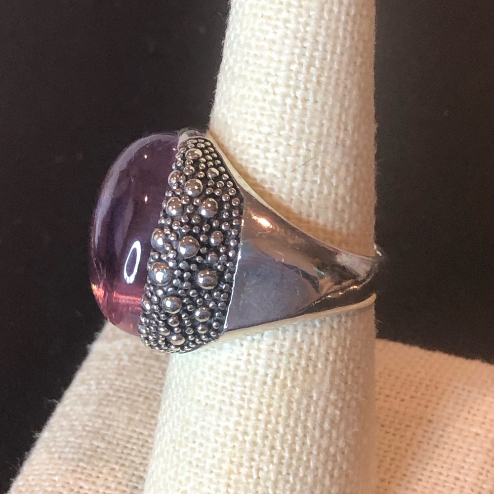 MICHAEL DAWKINS Starry Night Amethyst Sterling Silver 925 Ring Sz 8.75 - Picture 3 of 17